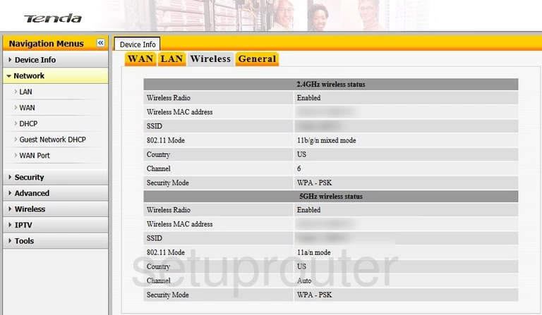 router status mac address internet IP