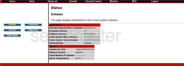 router status mac address internet IP