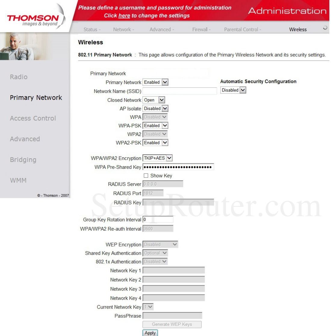 Роутер thomson tcw770 сброс настроек