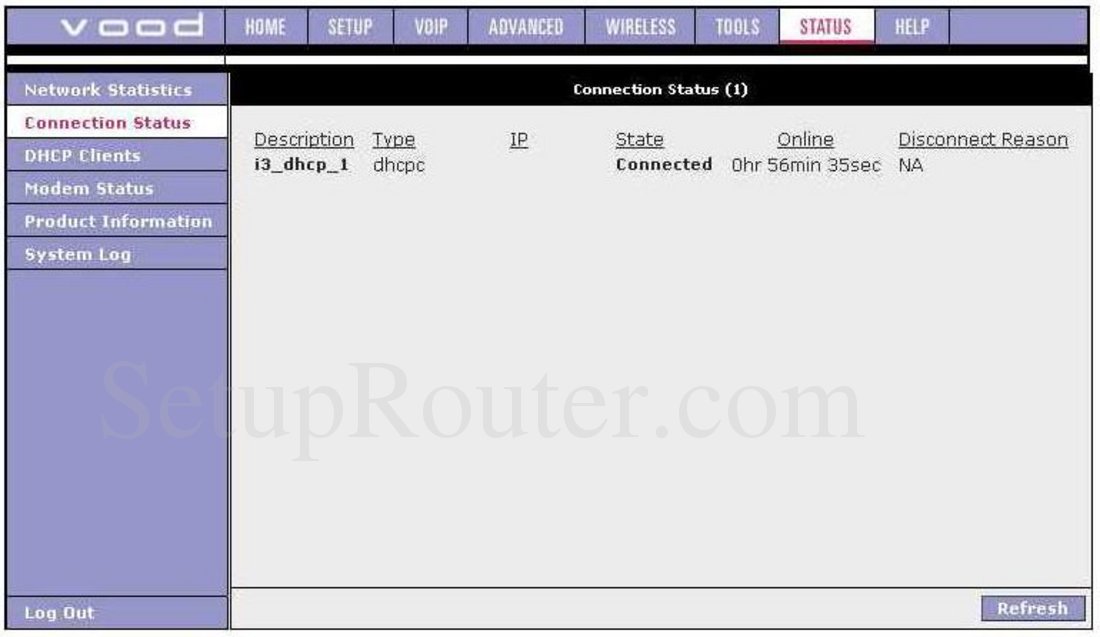 Connection status