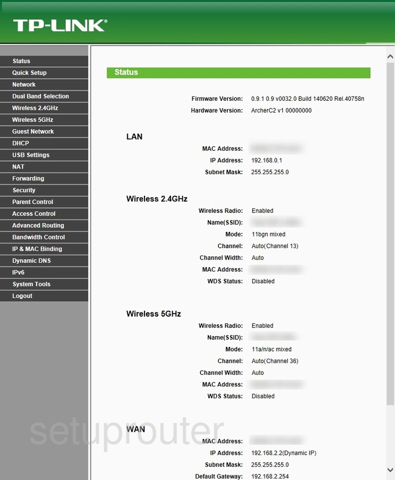 router status mac address internet IP