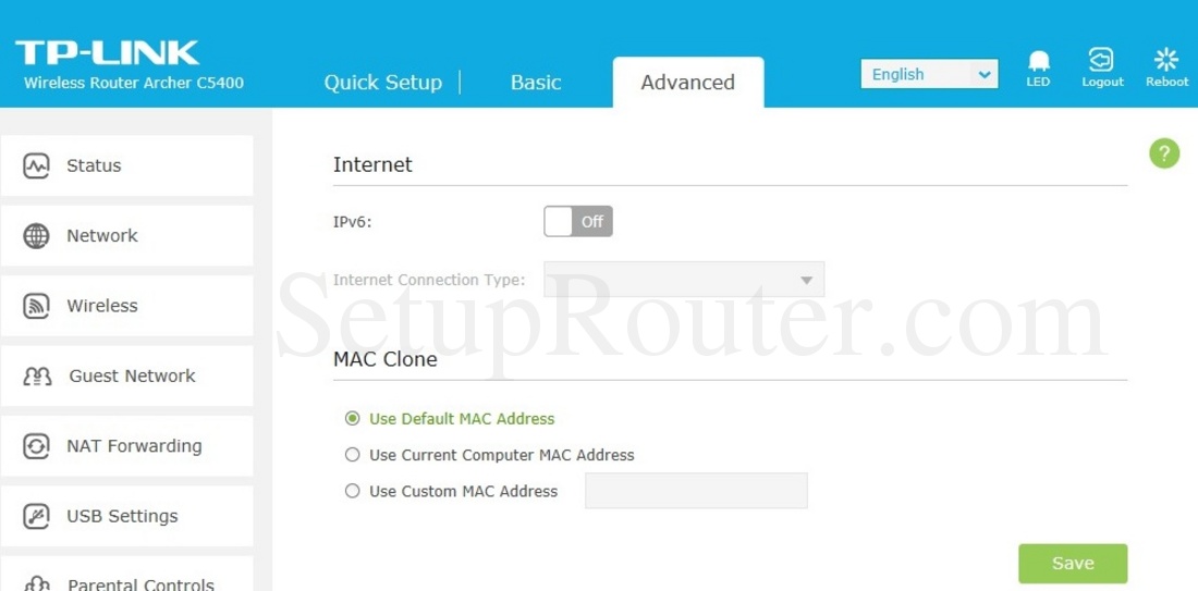 Настройка ipv6 на роутере tp link archer c5