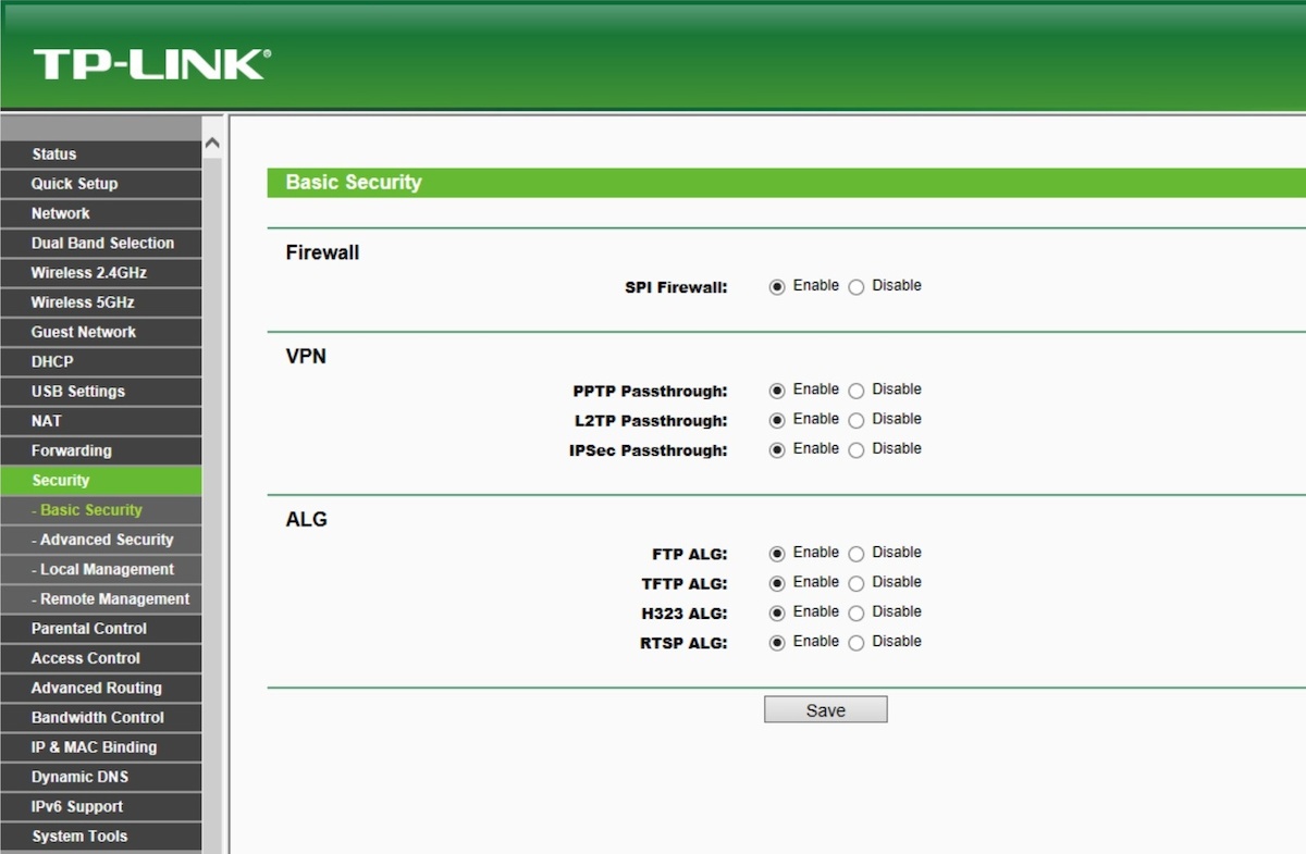 All Screenshots for the TP-Link Archer C7 v2