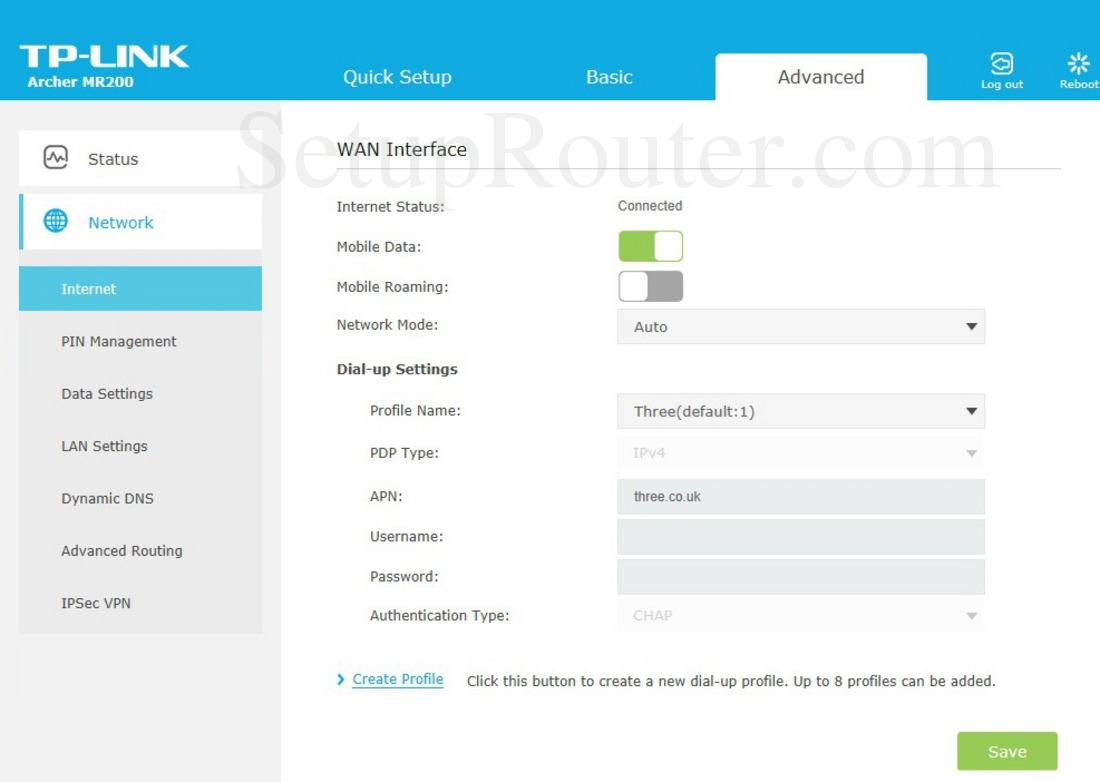 TP-Link Archer MR200 Screenshot AdvancedInternet