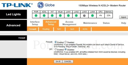 Настройка firewall tp link