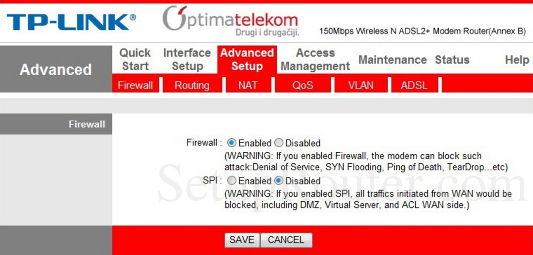 Настройка firewall tp link