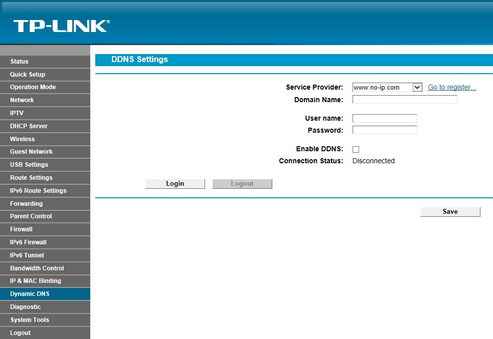 Tp link dns настройка