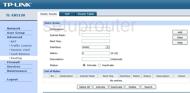 router routing settings