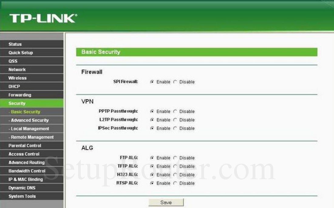 Настройка firewall tp link