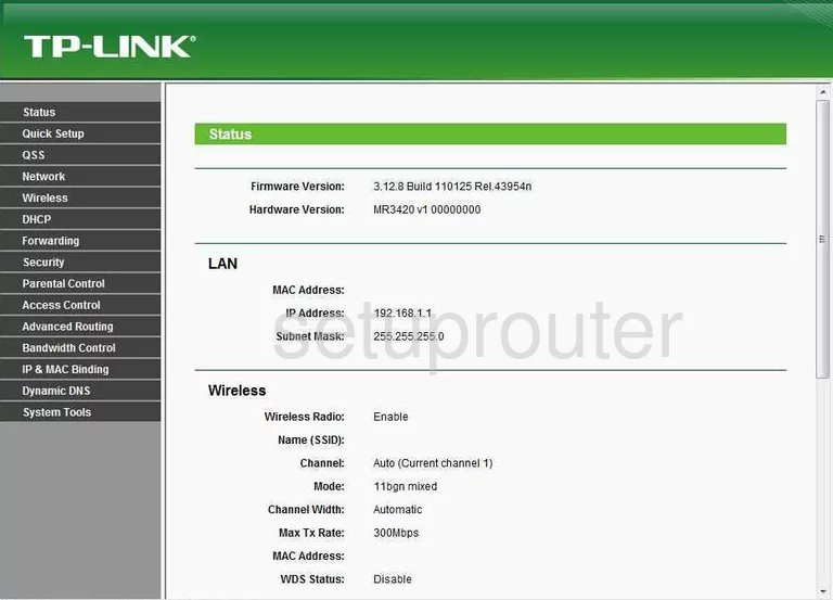 router status mac address internet IP