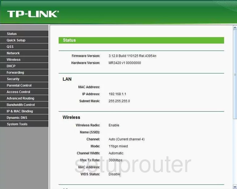 router status mac address internet IP