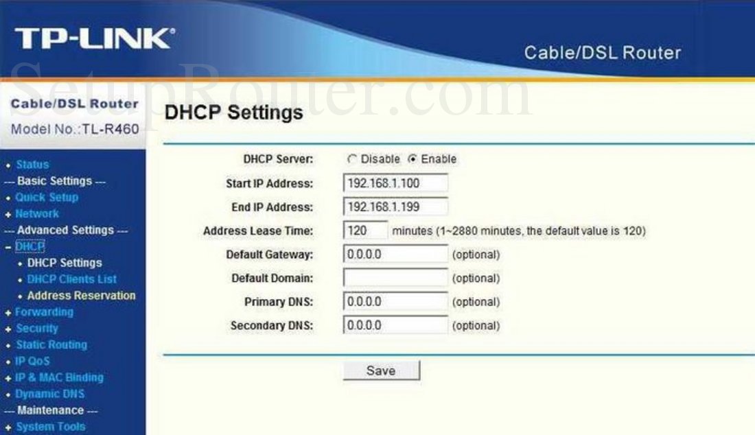 Сброс dhcp на роутере d link