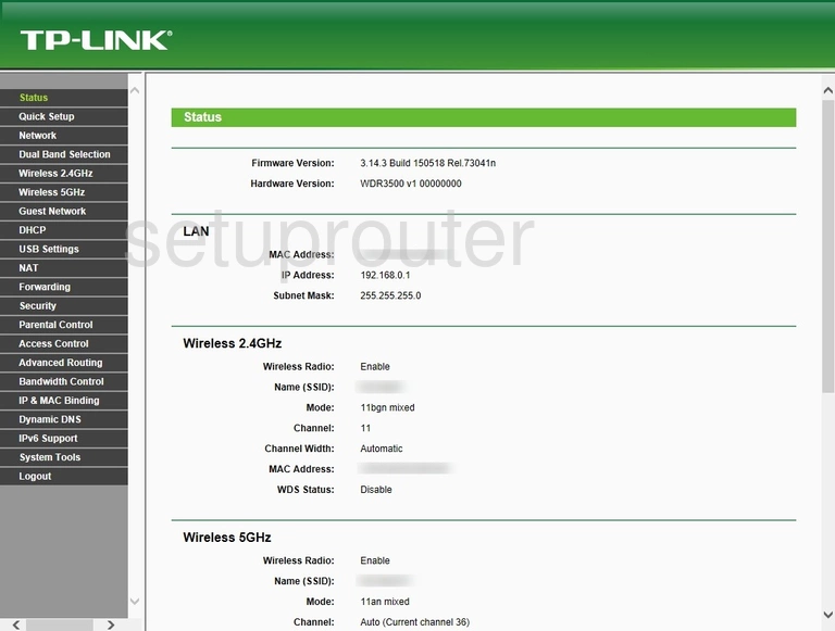 router status mac address internet IP