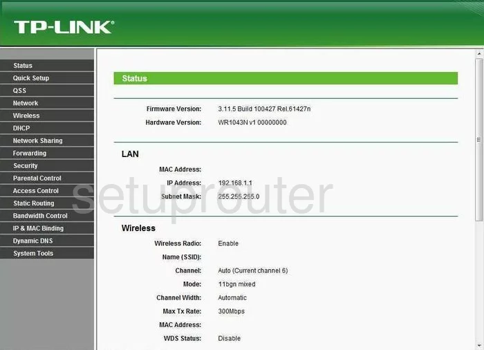 router status mac address internet IP