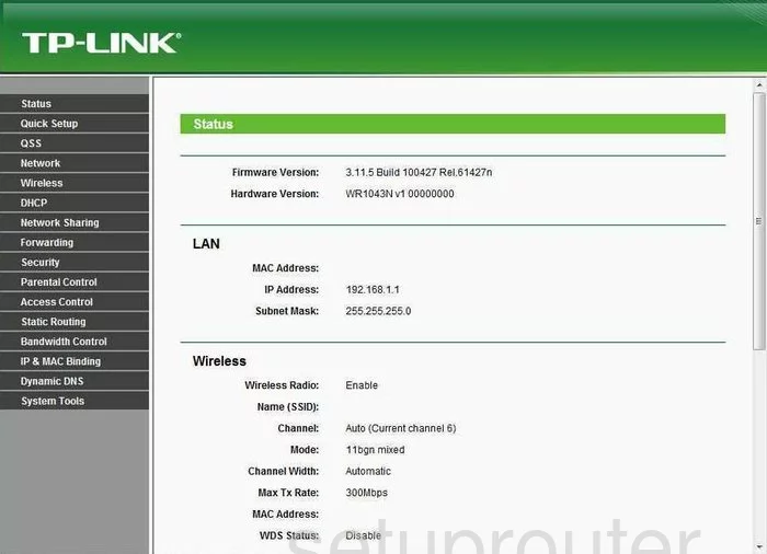 router status mac address internet IP