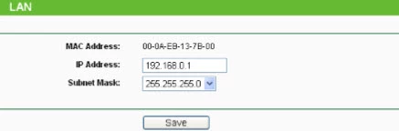 router IP address lan home network