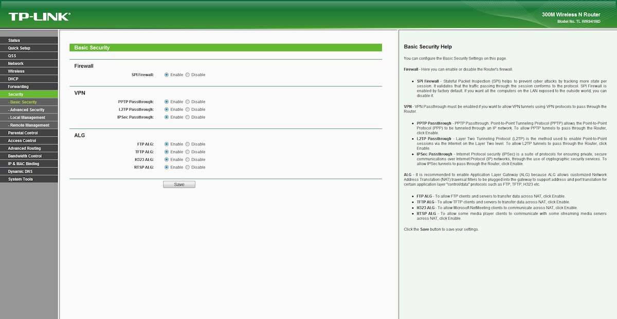 Настройка firewall tp link