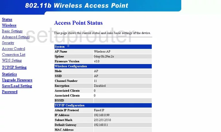 router status mac address internet IP