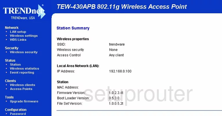 router status mac address internet IP