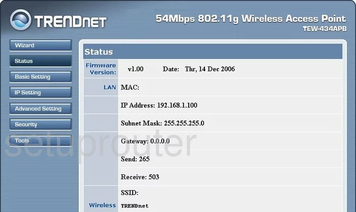 router status mac address internet IP