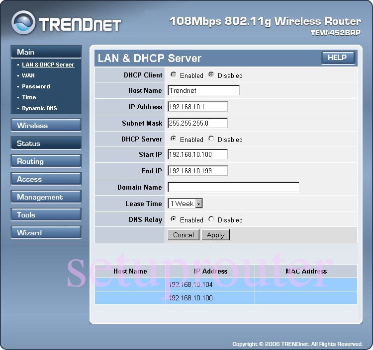 Trendnet tew 452brp настройка роутера