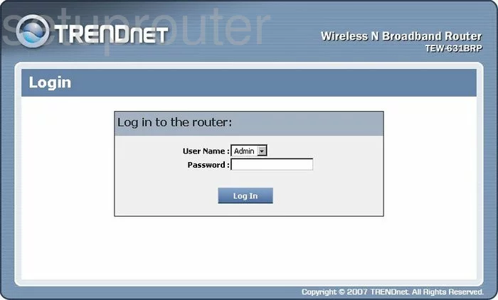 router login screen