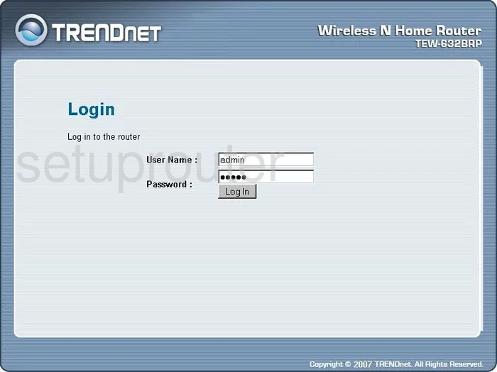 router login screen