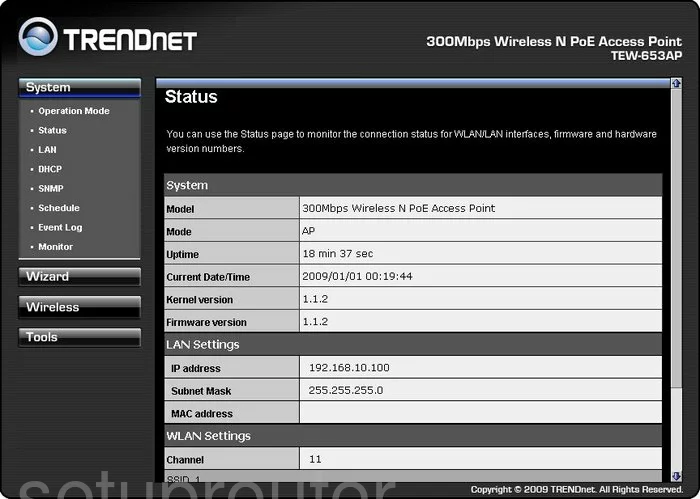 router status mac address internet IP