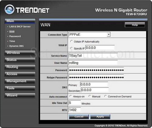 Как настроить роутер trendnet 673gru