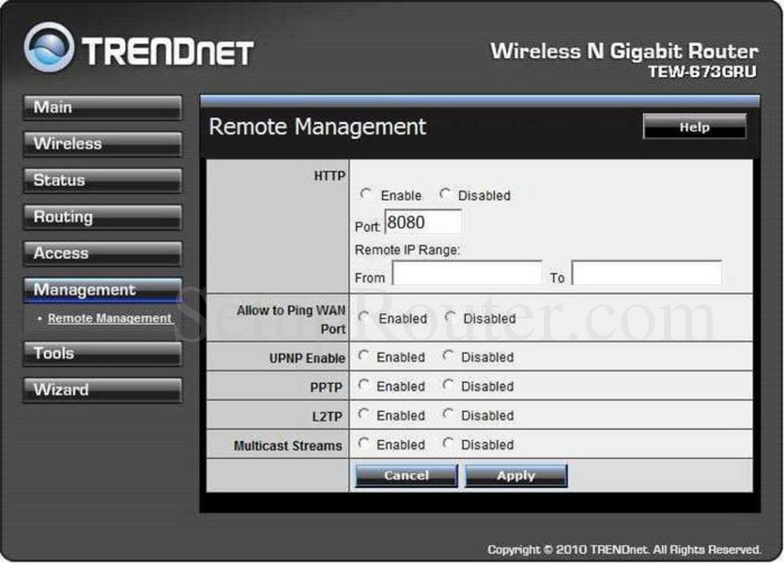 Как настроить роутер trendnet 673gru