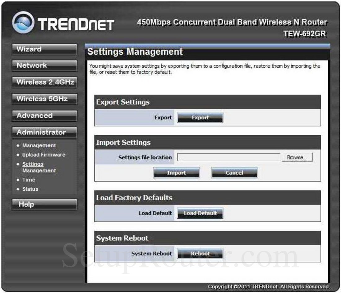 Роутер trendnet tew 692gr дефолтные настройки