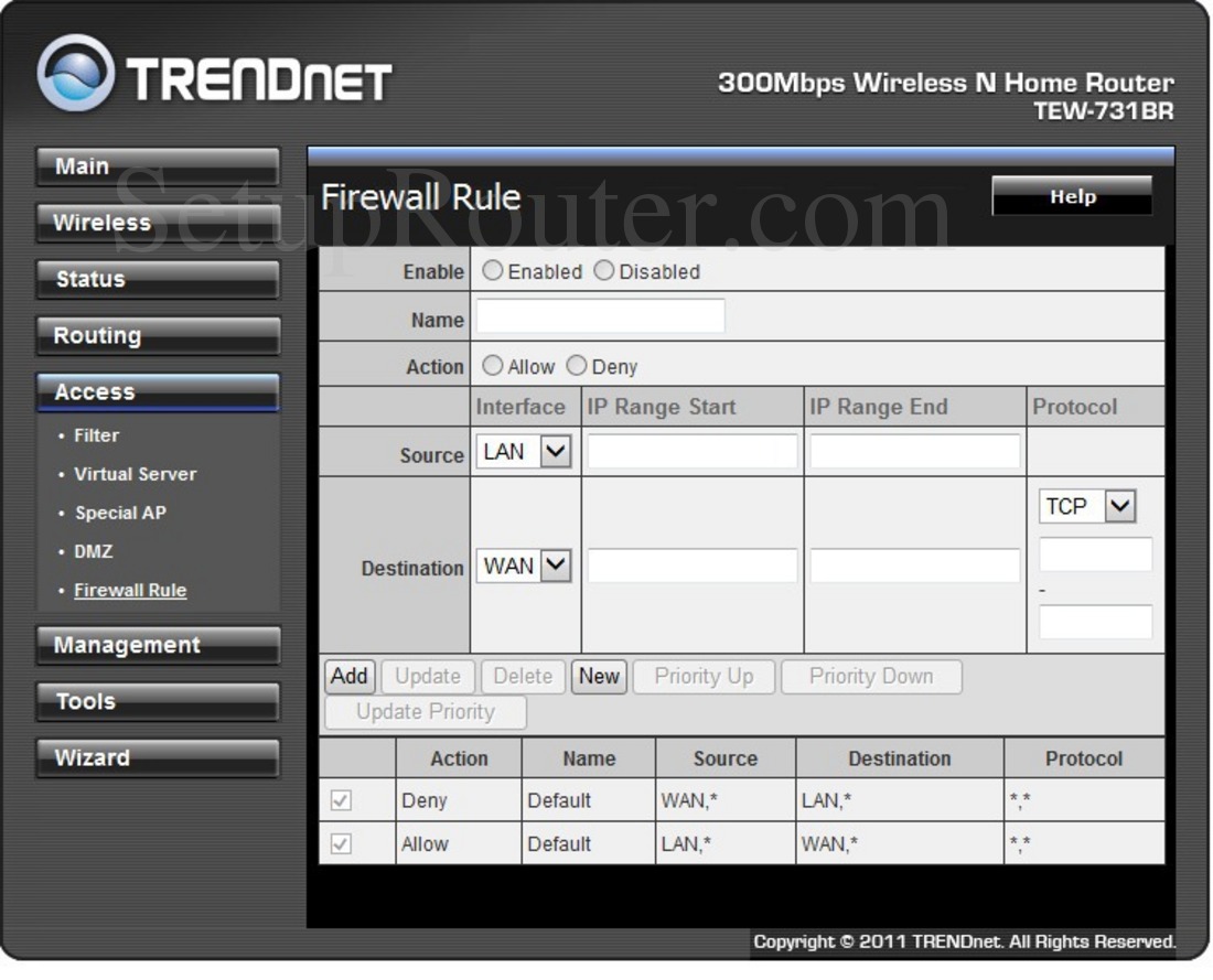 Настройка роутера trendnet tew 731br