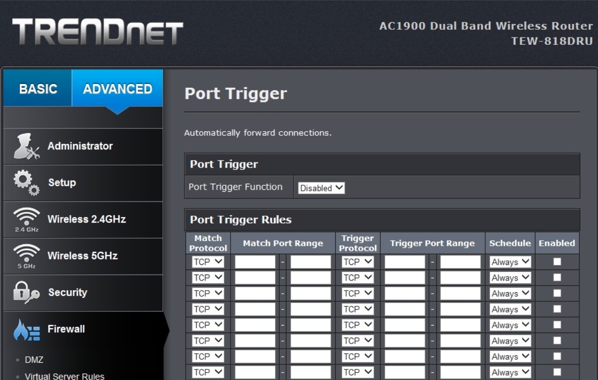 Port triggering что это в роутере