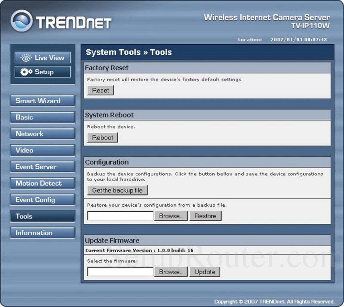 TVIP110 Screenshot Tools