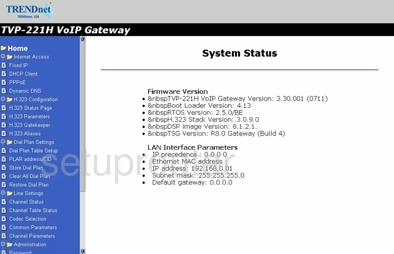 router status mac address internet IP