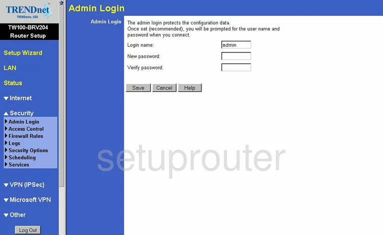 router login screen