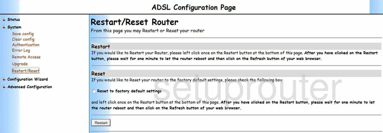 router reset factory settings