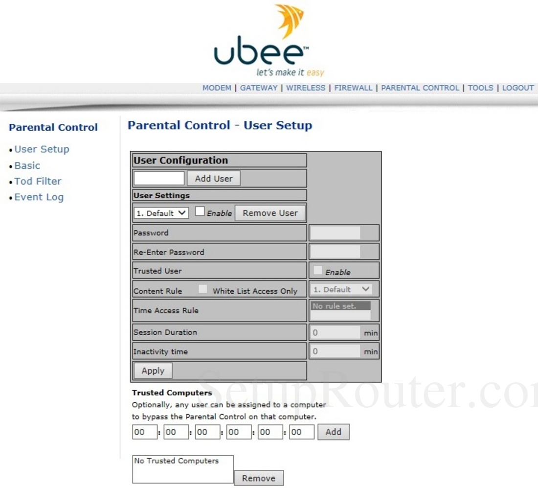 setup filezilla server port forwarding ubee