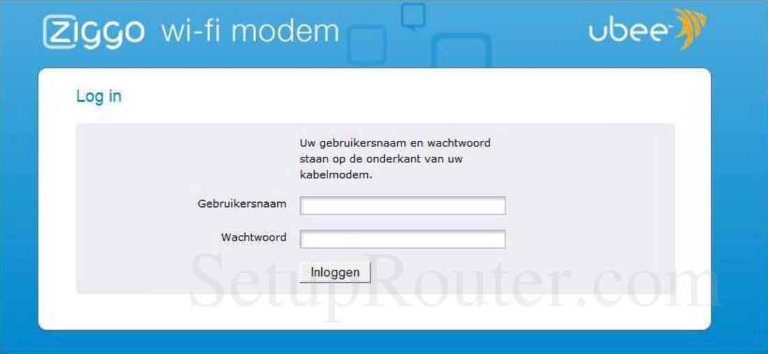 Ubee EVW321B Screenshot Login
