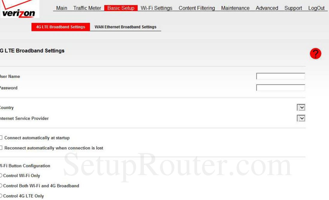 Verizon MBR1515LVW Screenshot 4G LTE Broadband Settings
