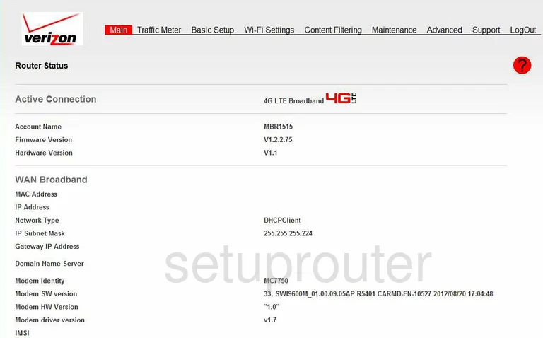 router status mac address internet IP