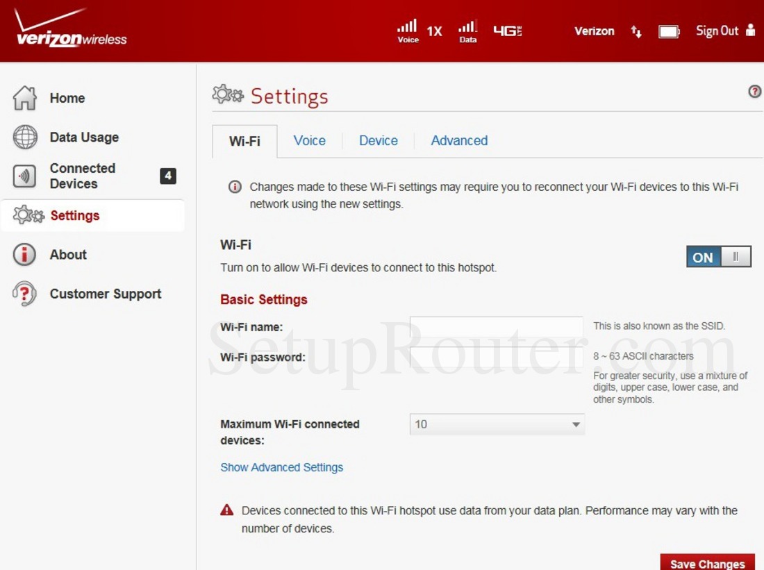 Verizon T1114 Screenshot WiFiSettings