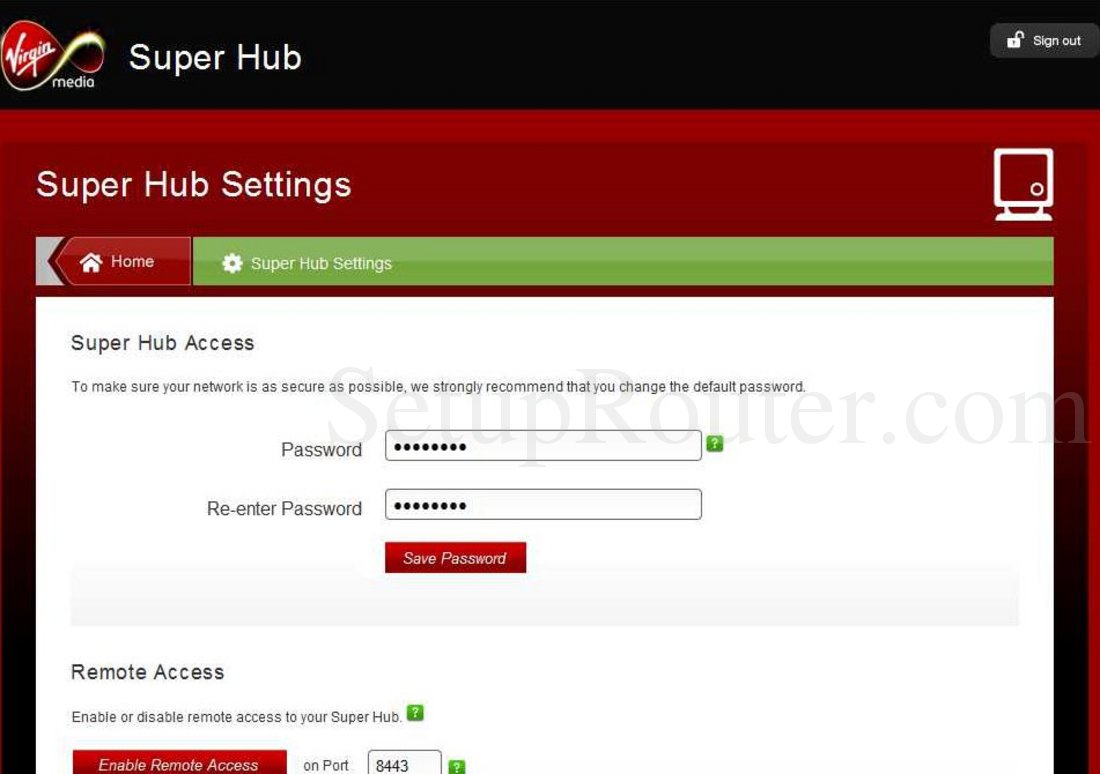 Virgin-Media Super-Hub-2 Screenshot Super Hub Settings