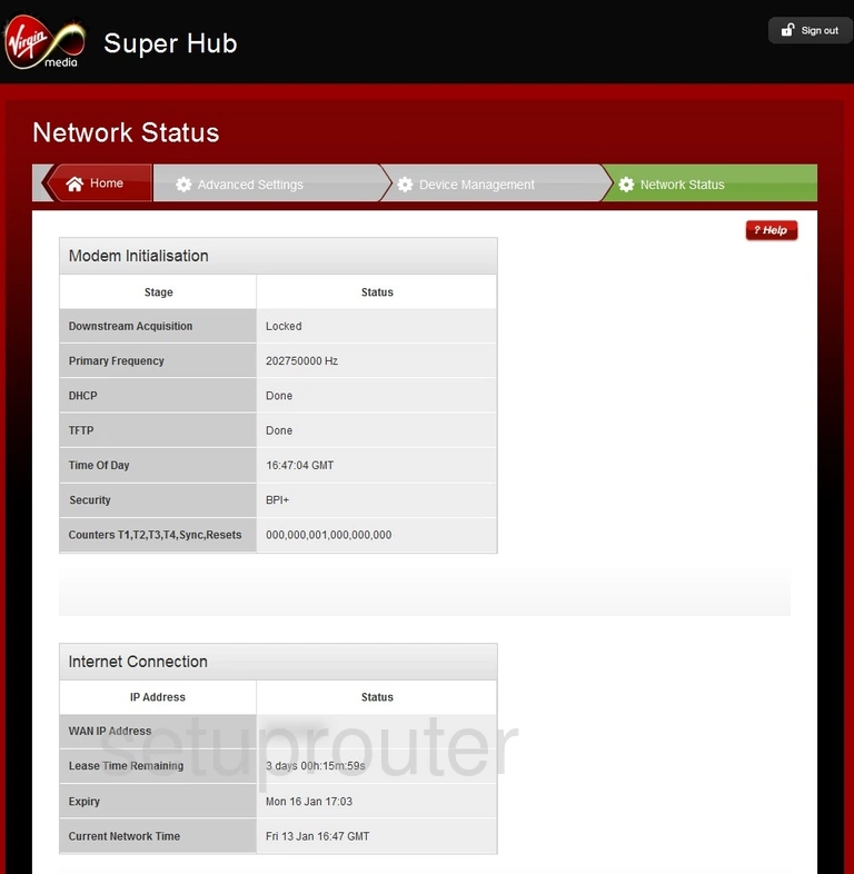 router status mac address internet IP