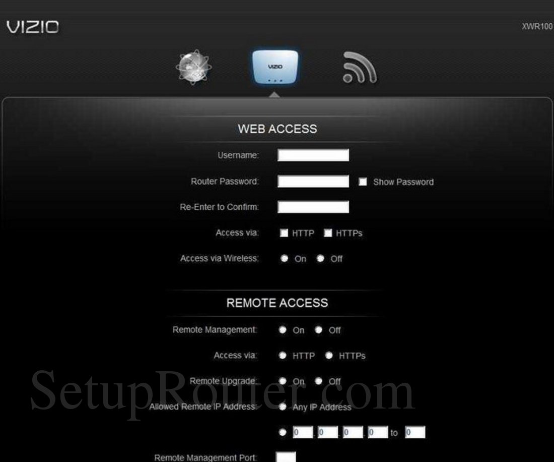 Vizio XWR100 Screenshot  and Remote Access