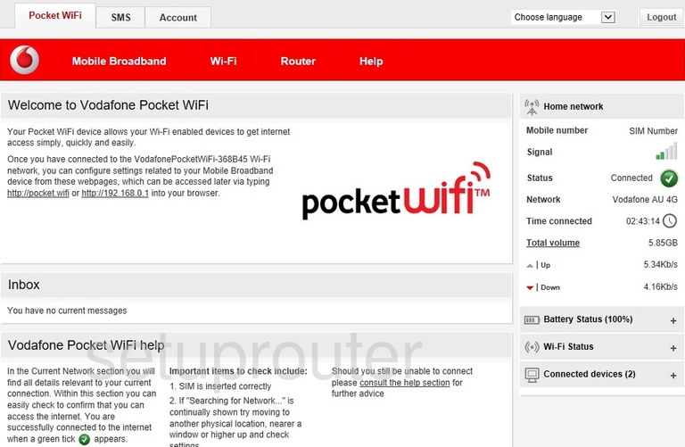 router status mac address internet IP