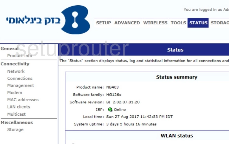 router status mac address internet IP