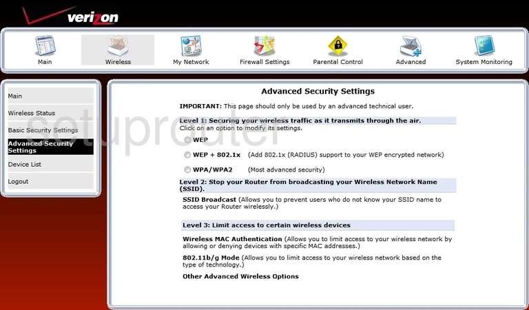 router wifi security wireless