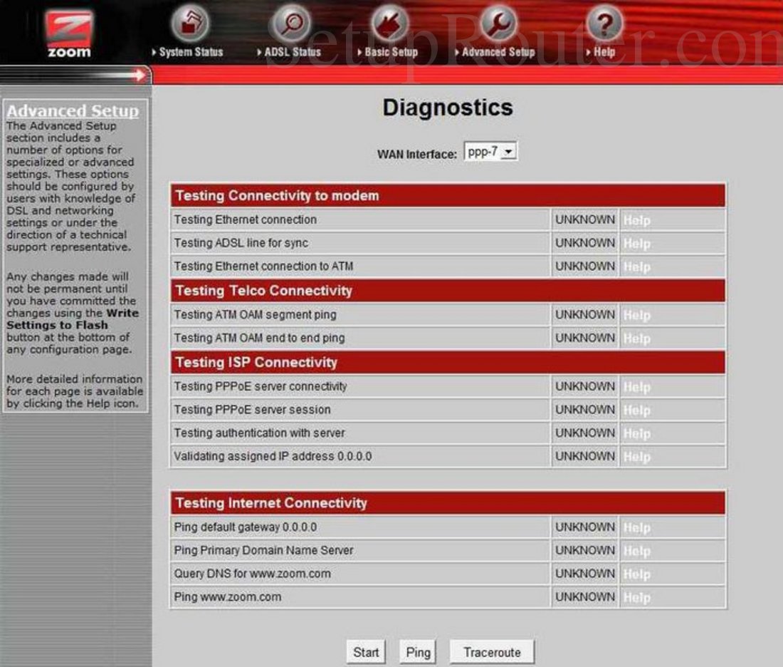 Zoom X55654A Screenshot Diagnostics