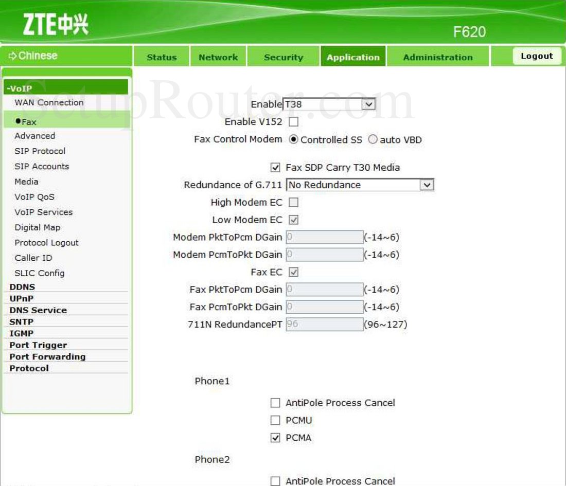 Zte F620 Screenshot Voipfax